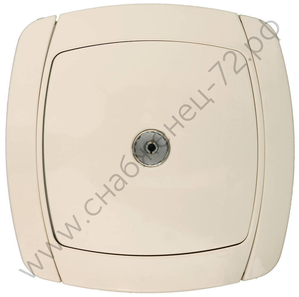 СВЕТОЗАР City light, телевизионная одинарная в сборе цвет бежевый, Электрическая розетка (SV-54215-B)