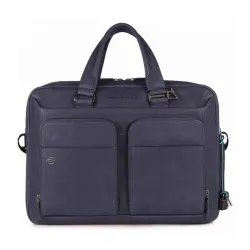 Сумка мужская Piquadro Black Square из натуральной кожи синяя (CA2849B3/BLU4)