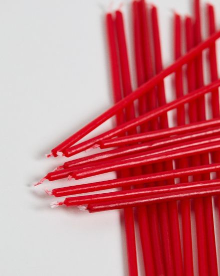 Набор Solvin из 20 красных свечей