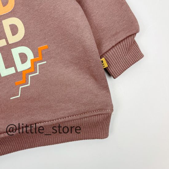 Свитшот из футера с начесом, Коричневый