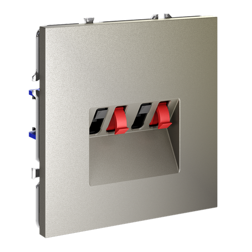 Розетка акустическая встраиваемая VOLTUM S70 4-местная, (шелк)