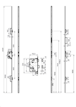 Sanyo D702 Usmart Автоматический умный замок с ручкой штангой и замком на планке 2400 мм для двухстворчатых дверей