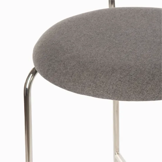 Барный стул Lara металлический, сиденье серая ткань