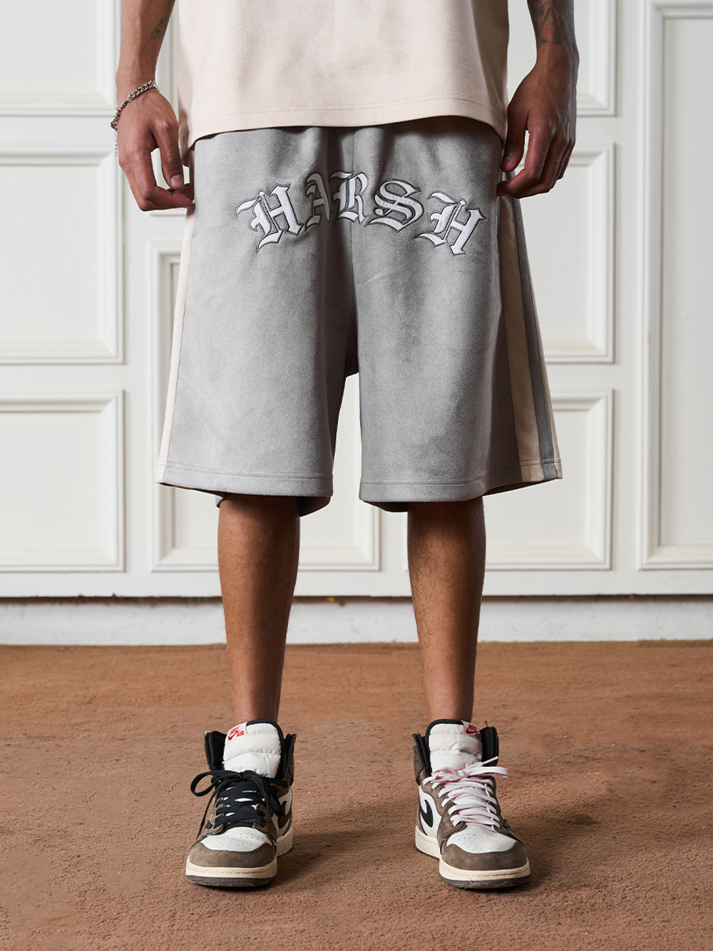 Шорты HARSHandCRUEL "Font Logo" Velour Shorts