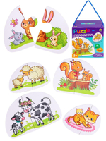 Пазл-половинки "Мамы и детки" (арт.П-7739)