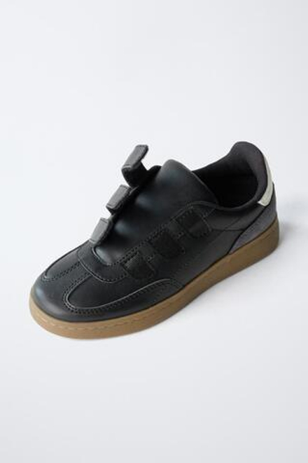 ZARA КРОССОВКИ С РЕМЕШКАМИ, ЧЕРНЫЙ