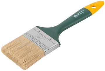 Кисть флейцевая "Контур", натур.светлая щетина, пластиковая ручка 2,5" (63 мм)