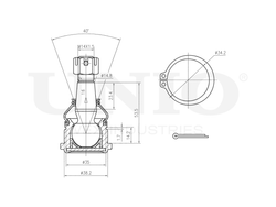 Опора шаровая передняя нижняя UNIO SSP-20011