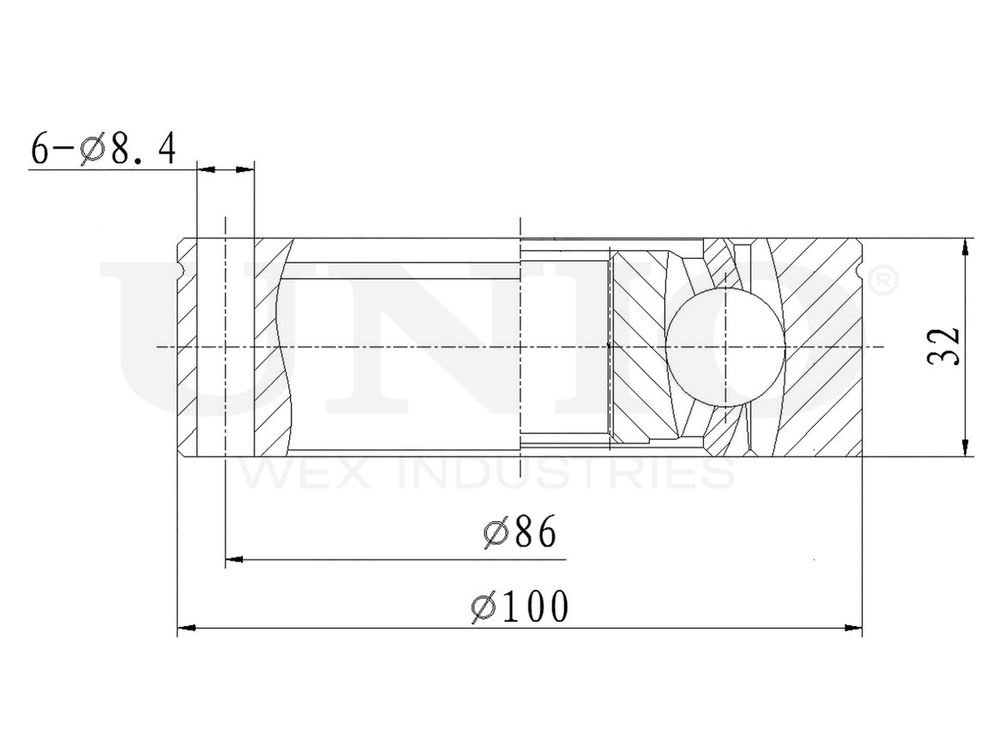 ШРУС внутренний UNIO CVJ-30081