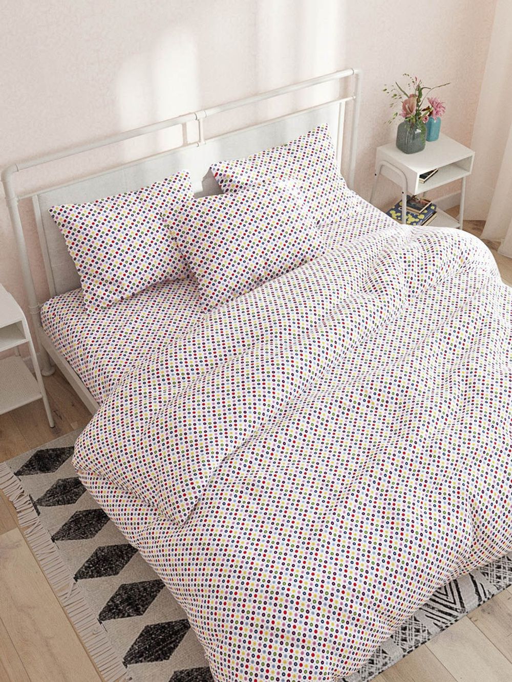 Простынь Сказка "Конфетти" 150х215 см, перкаль