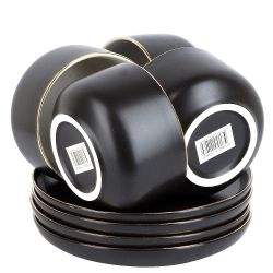 Чайный набор 8пр. с ложками "Royal line. Night" (4 персоны) v=350мл. (подарочная упаковка)