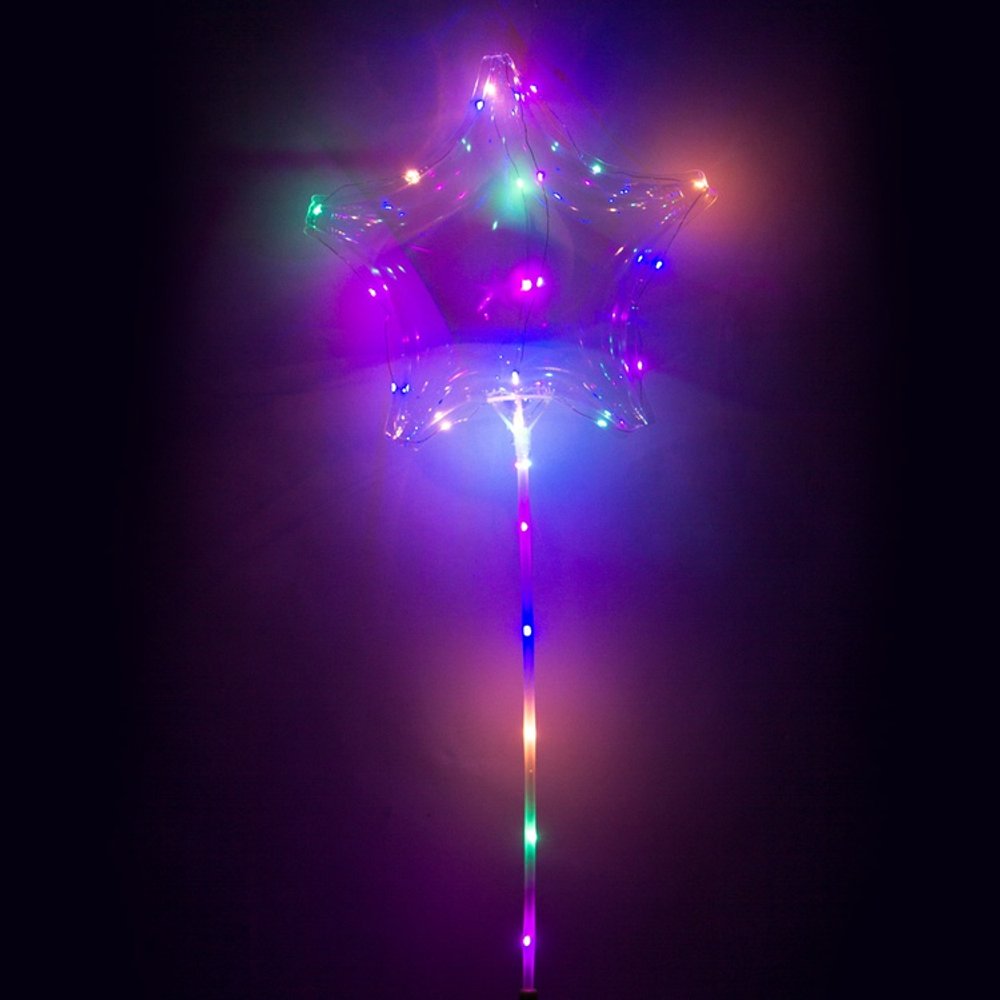 Шар полимерный Звезда Bubble 45 см (Прозрачный)