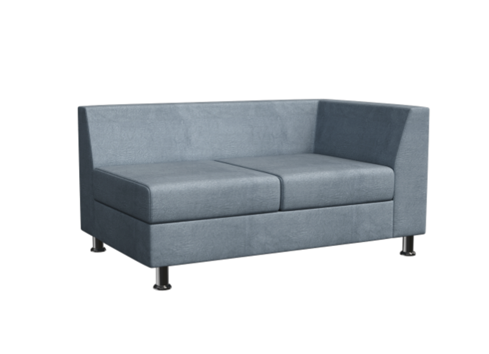 Секция с подлокотником двухместная ПРАЙМ