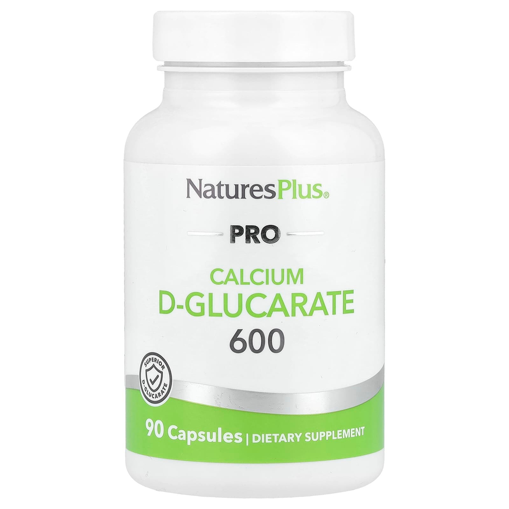NaturesPlus, Pro, D-глюкарат кальция 600, 90 капсул (600 мг в 1 капсуле)