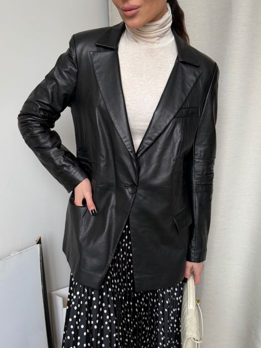 Кожаный жакет, XS