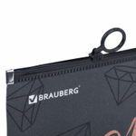 Папка для тетрадей BRAUBERG А4 1 отделение пластик на zip-lock-молнии "Diamonds" (12 штук в упаковке)