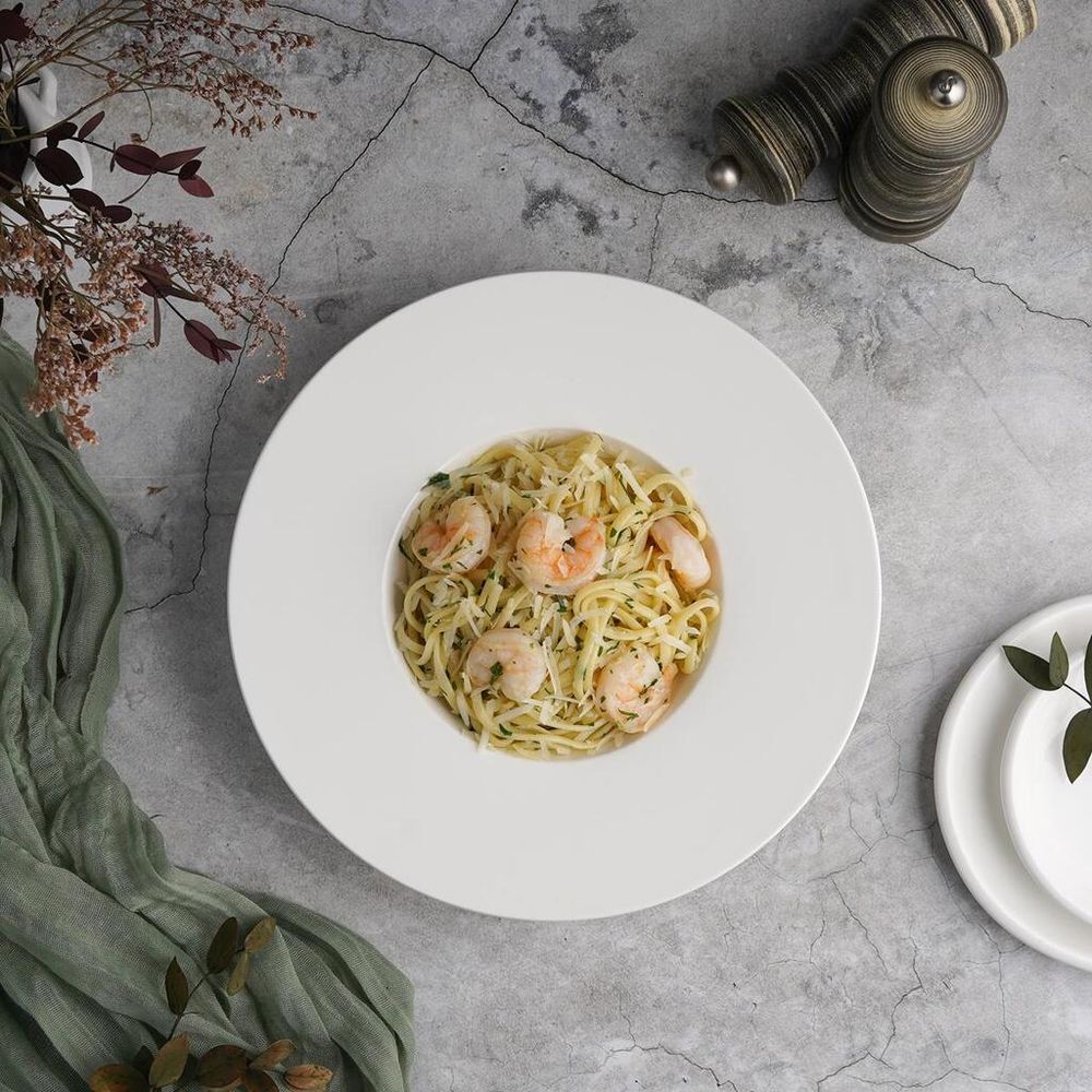 Тарелка глубокая 250 мл d 24 см h5 см для пасты, для супа белая фарфор P.L. Proff Cuisine [3]