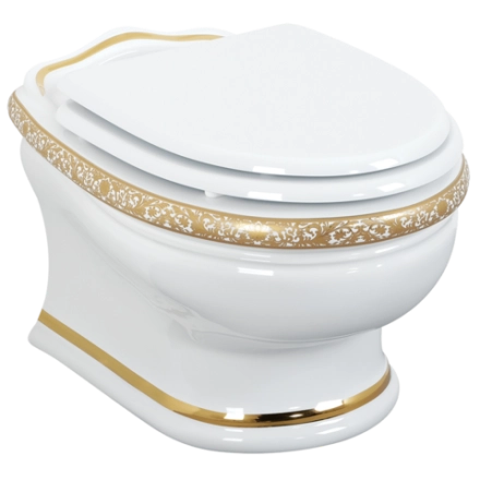 Подвесной унитаз Migliore Milady 24373 декор золото D4