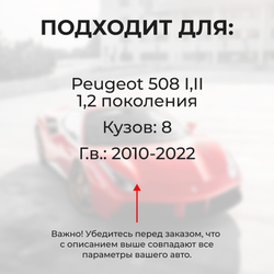 Ремкомплект ограничителей дверей Peugeot 508 (I,II) 8 (2 двери, тип 14) 2010-2022