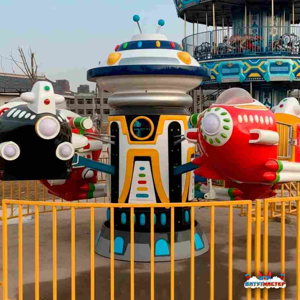 Электрическая Аттракцион карусель «Космодром», 3,5×3,5×2,6 м