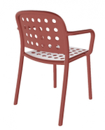 Кресло пластиковое Papatya Bomonti-K, кирпично-красный