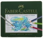 Карандаши цветные акварельные художественные FABER-CASTELL "Albrecht Durer", 24 цвета, металлическая коробка, 117524