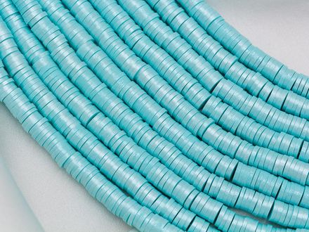 Нить каучуковых бусин 6мм, с серебристо-перламутровым эффектом