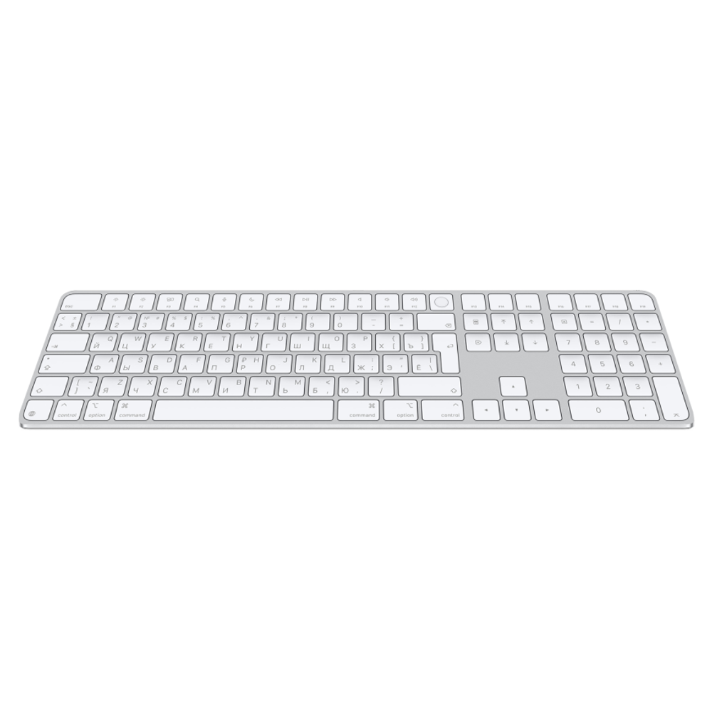 Беспроводная клавиатура Apple Magic Keyboard с Touch ID и цифровой панелью (USB-C) (Белый | White) Для Mac с чипом Apple