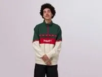 Толстовка на молнии HUF TAPED 1/4 ZIP FLEECE вид 11