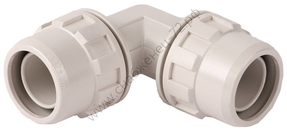 ЗУБР ШиреФит, штуцер с гайкой-штуцер с гайкой 90°, 26 мм, Угловой соединитель (51492-26)