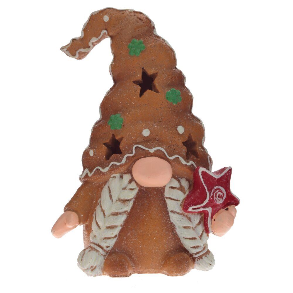 GAEM Фигурка декоративная с подсветкой "Пряничный Гном", L13 W8,5 H19,5 см, 2в. (LR44 2 шт)