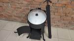 Печь для казана объемом 10 литров с дымоходом
