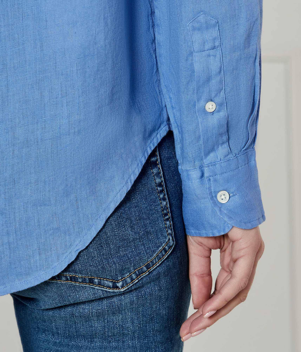 Льняная рубашка POLO RALPH LAUREN - голубой(211970730)