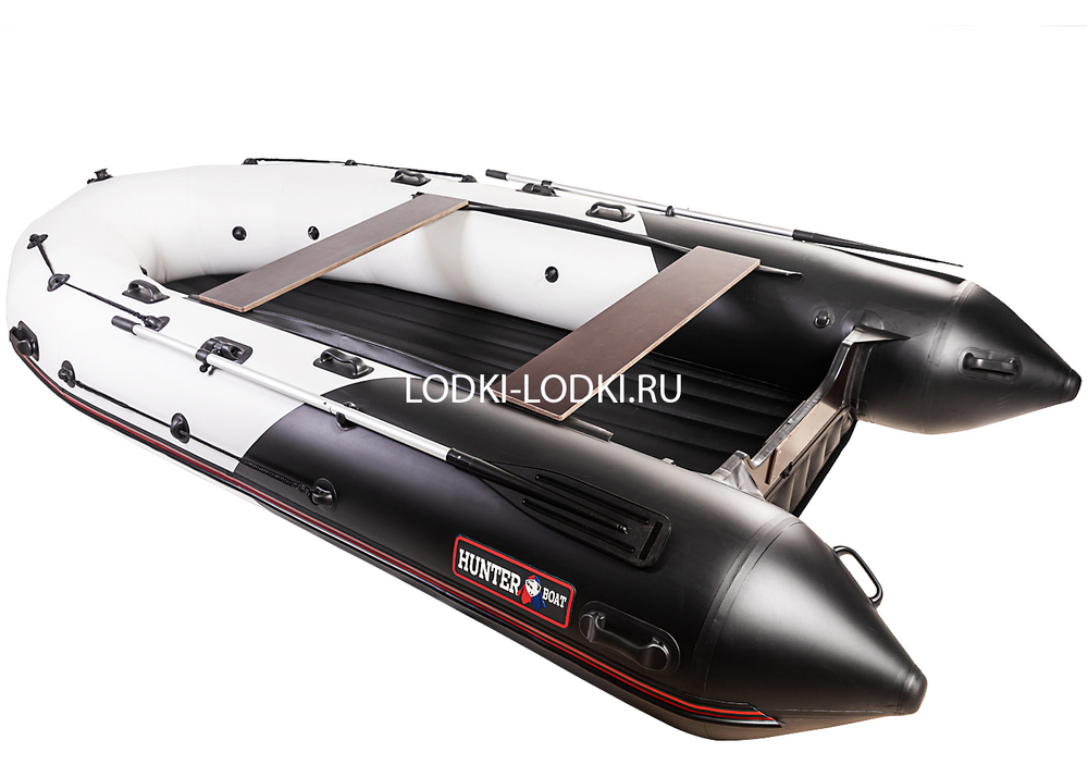 Хантер 420 ПРО белый-черный (лодка ПВХ под мотор НДНД)
