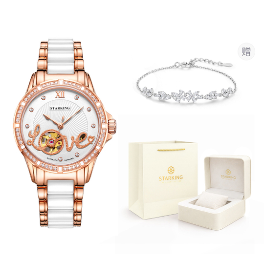 STARKING Mechanical Movement Watch Women"s Watch White Dial