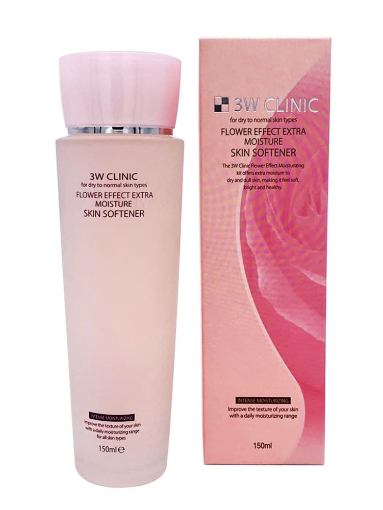 Софтнер для лица 3W Clinic Flower Effect Extra Moisture Skin экстраувлажняющий Softener 150 мл