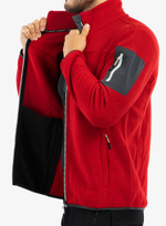 Толстовка флисовая CMP Men's jacquard Knit-Tech fleece with rhombus motif, артикул 38H2237, цвет FERRARI (C580)