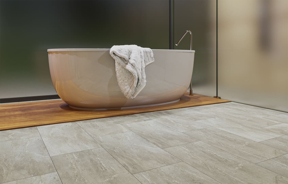 SPC StoneFloor Плитка Травертин Найтфол 970-9 НР