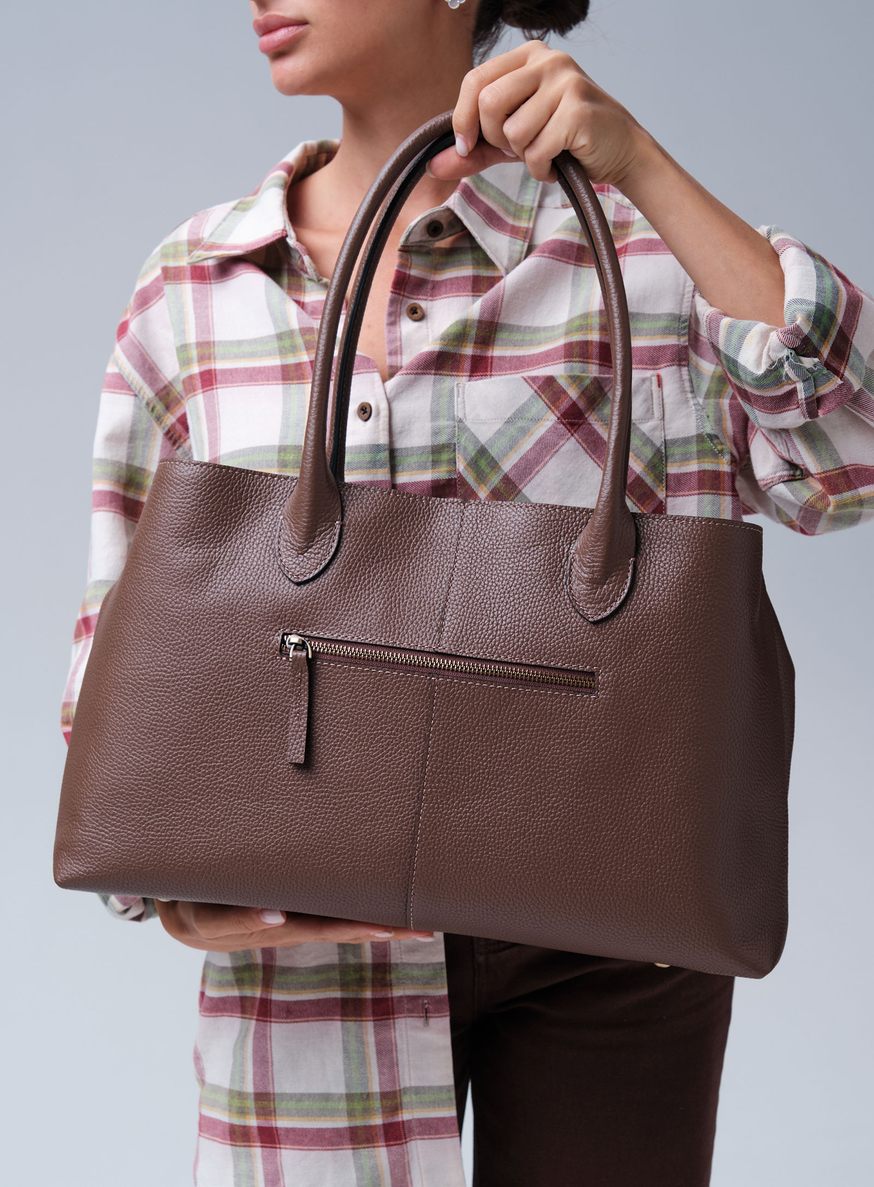 Кожаная сумка Daniela DBR 31375 коричневый какао