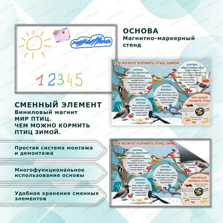 Комплект развивающий МИР ПТИЦ. ЧЕМ МОЖНО КОРМИТЬ ПТИЦ ЗИМОЙ. 2158