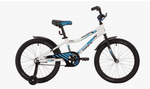 Велосипед NOVATRACK 20" CRON, белый, алюм.рама, тормоз нож, короткие крылья, нет багажника
