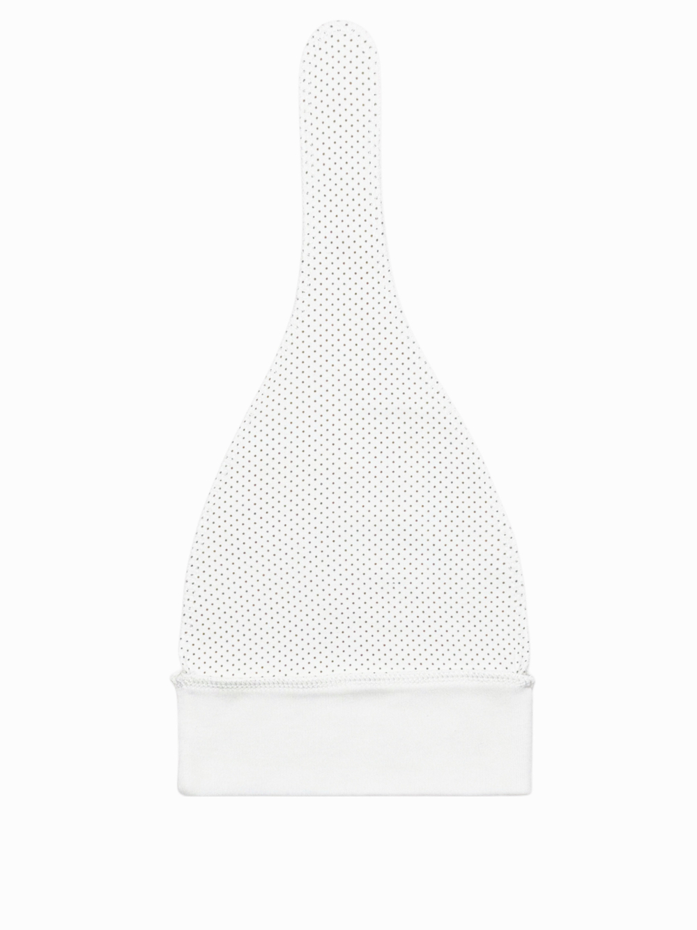 Шапочка-узелок Горошек beige