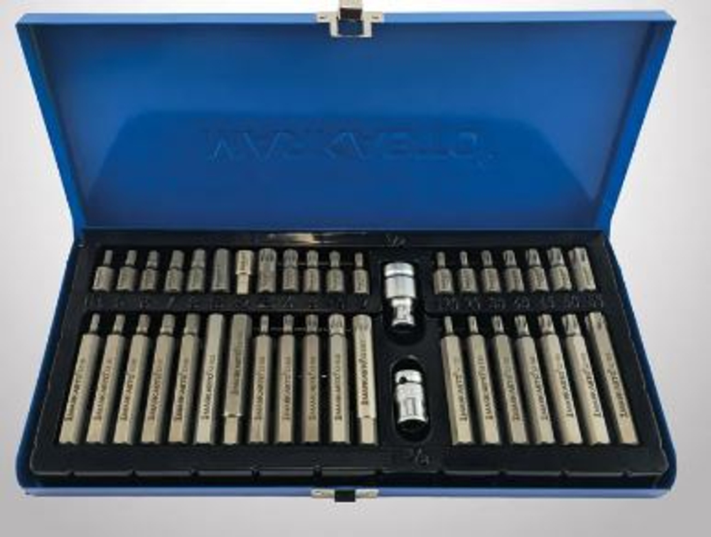 Набор бит  40пр SPLINE, TORX, HEX (S2) МАЯКАВТО™ 4401м