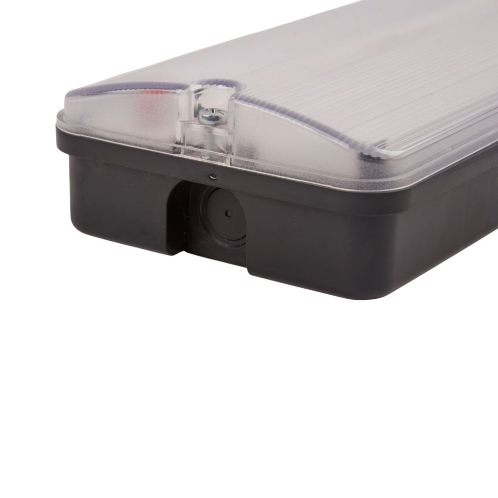 ULW-K25B 6W-4000K-EMG IP65 BLACK Светильник светодиодный влагозащищенный с БАП. Белый свет 4000K. 660Лм. Размер 220x105x50мм. Корпус чёрный. ТМ Uniel