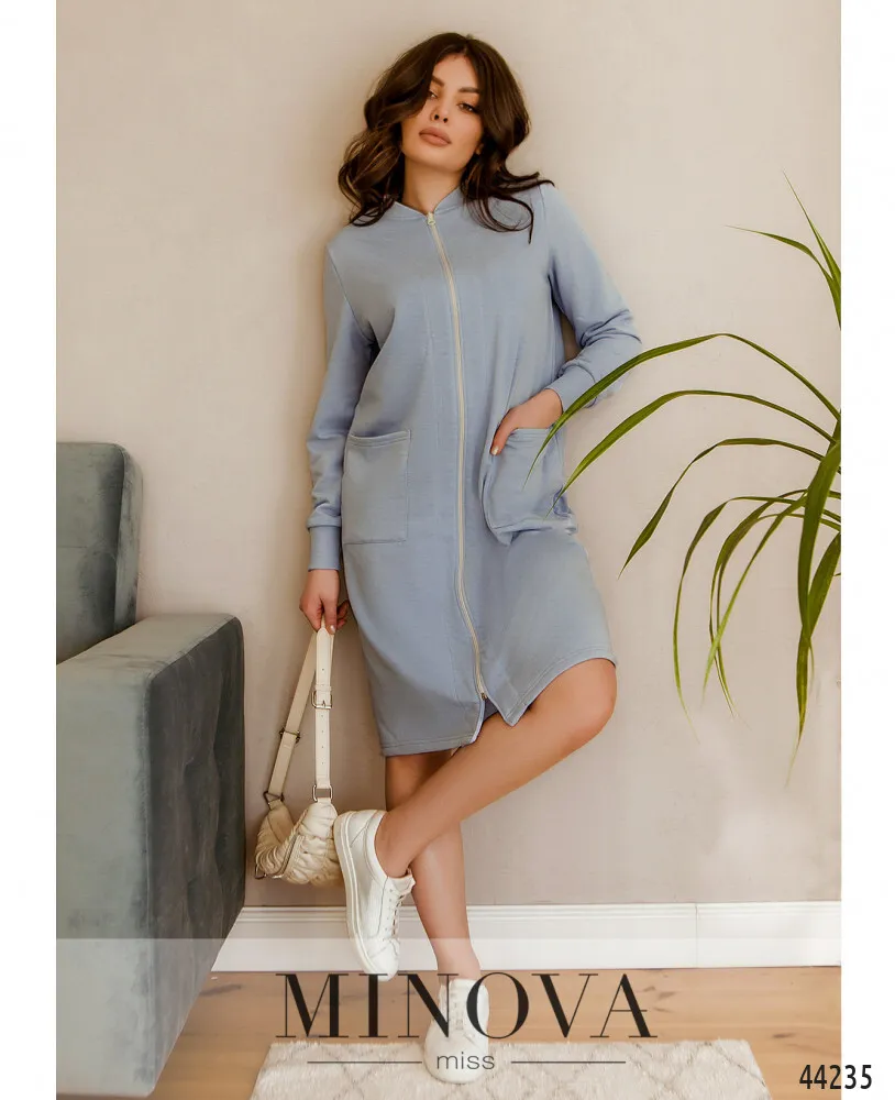 Платье 2152-голубой Minova