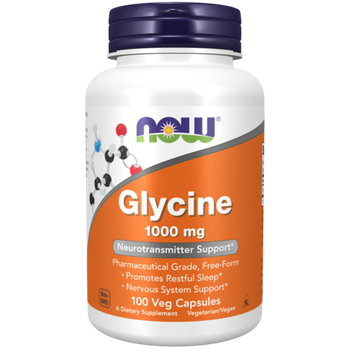 Now Foods Glycine 1000 mg 100 veg capsules , Глицин