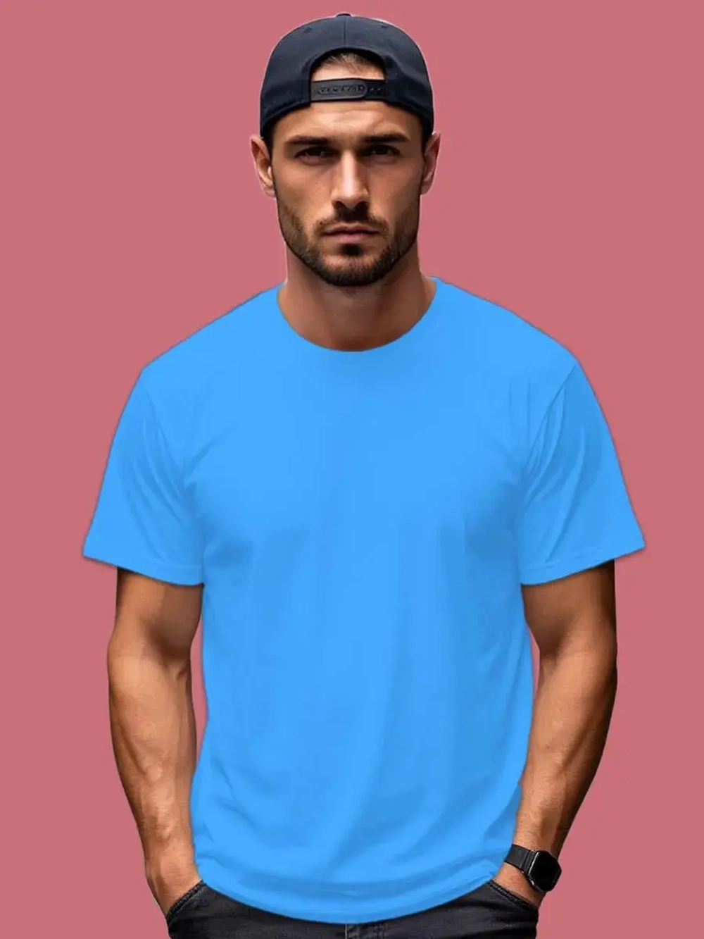 Футболка Взрослая.Премиум однотонная.1 шт