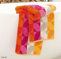 Полотенце 70х140 Cawo Kristall Jacquard 519 коралловое