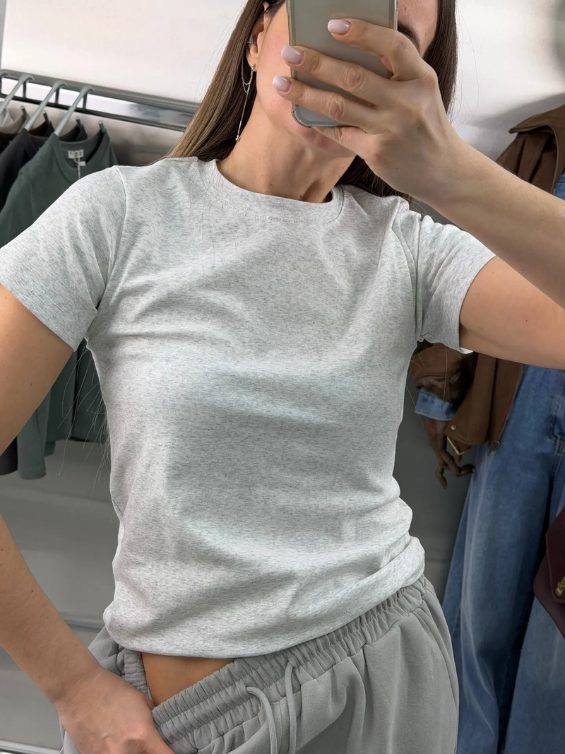 Футболка женская арт. 821 цвет "светлый меланж"