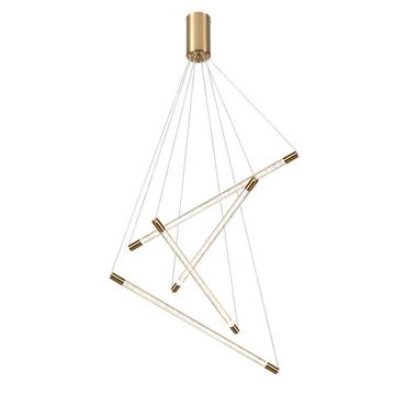 4369/40L HIGHTECH ODL23 235 полированное золото/акрил с пузырьками Подвесной св-к IP20 LED 30W 3000K 1050Лм SPARKY